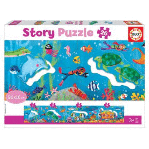 PUZZE 26 ÌEZAS MUNDO SUBMARINO 96*16 CM.