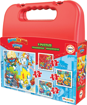 PUZZLE PROGRESIVO 12,16,20 Y 25 PIEZAS SUPER THINGS
