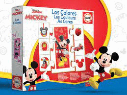 PUZZLE LOS COLORES DE MICKEY  EDAD: 3-4 AÑOS