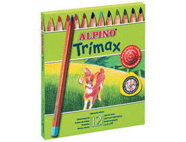 LÁPICES COLOR  ALPINO TRIMAX CAJA 12 COLORES