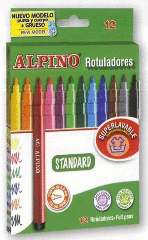 ROTULADOR  ALPINO CAJA 12 COLORES