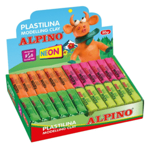 PLASTILINA ALPINO 50 GR. FLUOR