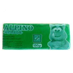 PLASTILINA ALPINO 150 GR. VERDE PRADO, SIN GLUTEN 