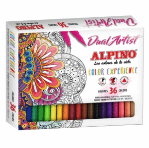 ROTULADORES ALPINO DOBLE PUNTA DUAL ARTIST CAJA 36 COLORES 
