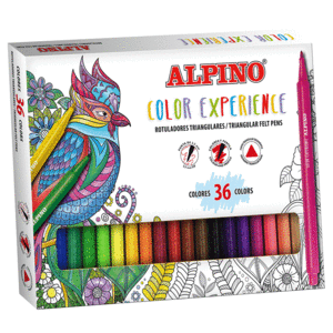 ROTULADORES TRIANGULARES ALPINO 36 COLORES COLOR EXPERIENCE