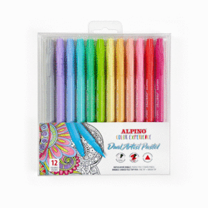 ROTULADOR DUAL ARTIS 12 COLORES PASTEL PUNTA DE PINCEL