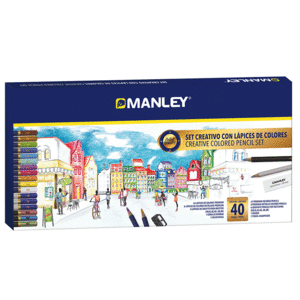 LAPICES DE COLORES MANLEY 40 UNIDADES