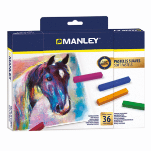 PASTEL GRASO MANLEY CAJA 36 COLORES