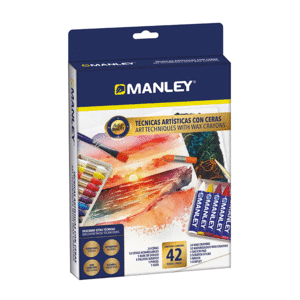 TECNICAS ARTISTICAS CON CERAS MANLEY SET 42 PIEZAS