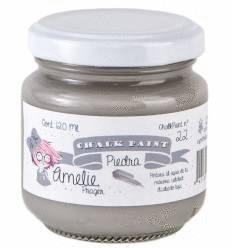 PINTURA A LA TIZA COLOR GRIS PIEDRA AMELIE 120 ML.