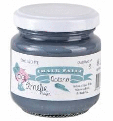 PINTURA A LA TIZA COLOR OCEANO AMELIE 120 ML.