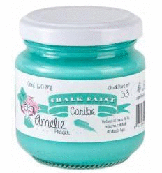 PINTURA A LA TIZA COLOR VERDE CARIBE AMELIE 120 ML.