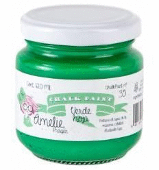 PINTURA A LA TIZA COLOR VERDE HOJA AMELIE 120 ML.