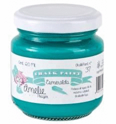 PINTURA A LA TIZA COLOR VERDE ESMERALDA AMELIE 120 ML.