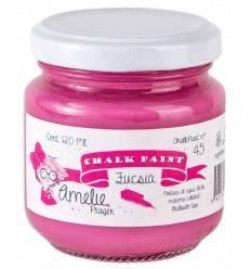 PINTURA A LA TIZA COLOR FUCSIA AMELIE 120 ML.