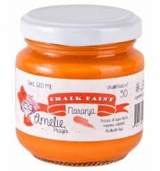 PINTURA A LA TIZA COLOR NARANJA AMELIE 120 ML.