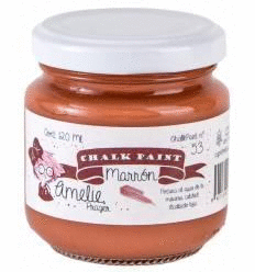 PINTURA A LA TIZA COLOR MARRÓN AMELIE 120 ML.