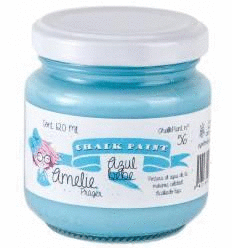 PINTURA A LA TIZA COLOR AZUL BEBÉ AMELIE 120 ML.