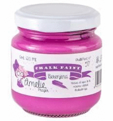 PINTURA A LA TIZA COLOR BERENJENA AMELIE 120 ML.