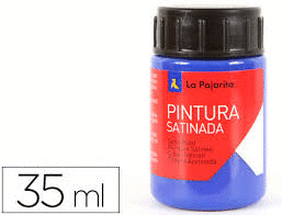 PINTURA AL AGUA LA PAJARITA SATINADA AZUL ULTRAMAR 35 ML