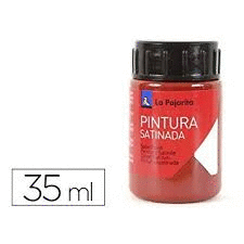 PINTURA AL AGUA LA PAJARITA SATINADA OXIDO ROJO 352 ML.