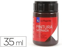 PINTURA AL AGUA LA PAJARITA SATINADA  MARRON 35 ML.