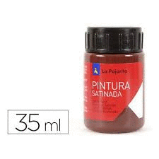 PINTURA AL AGUA LA PAJARITA SATINADA CASTAÑO 35 ML