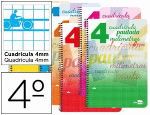 BLOC ESPIRAL A/5 MOTOVIA 4MM 80 HOJAS 80 G/M2