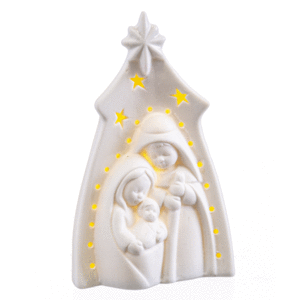 NACIMIENTO PORCELANA CON LUZ LED 13,50 CM.