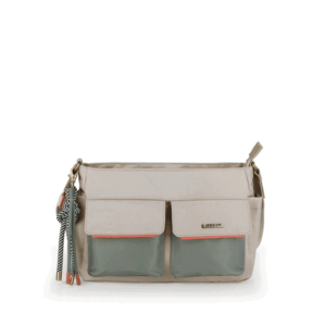 BOLSO PASEO 32*23 GABOL BEIG Y VERDE