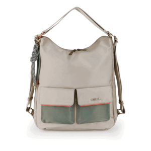 BOLSO MOCHILA GABOL 37*32 BEIG Y VERDE