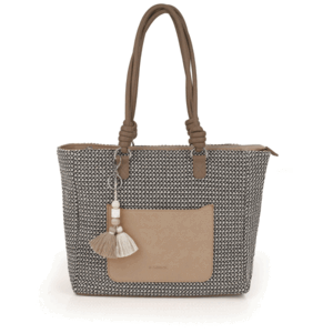 TOTE RAFIA TONOS MARRONES GABOL 32*29*12CM