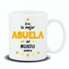 TAZA DE CERÁMICA 237 ML. -ERS LA MEJOR ABUELA DEL MUNDO ENTERO- 