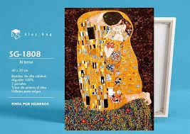 PINTAR POR NÚMEROS EN LIENZO DE 40*50 CM. EL BESO