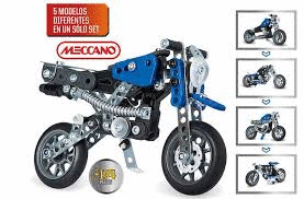 MECANO MOTOS 5 MODELOS EDAD: + DE 8 AÑOS, 174 PIEZAS