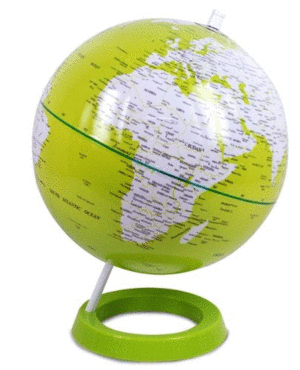 GLOBO TERRÁQUEO Ø 25 CM VERDE