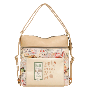 BOLSO MOCHILA SINTÉTICO ANEKKE  AMAZONIA 34*34 CM.