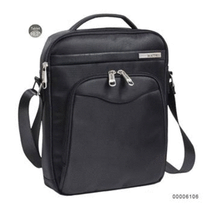 BOLSO BANDOLERA CABALLERO NYLON NEGRO 34*25