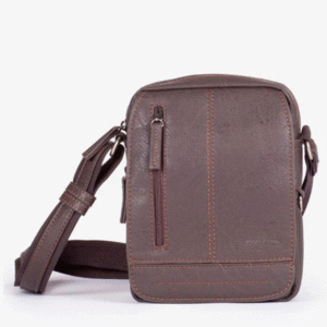 BOLSO BANDOLERA CABALLERO MATIES POLIPIEL MARRÓN 23*17 CM.