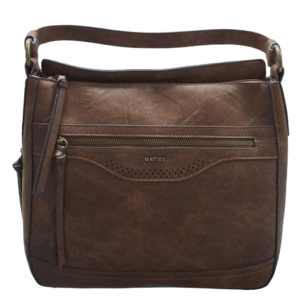 BOLSO CUERO SABANA MARRON MATTIES 35 X 28 CM