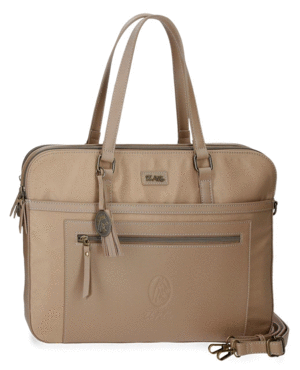 BOLSO PORTAORDENADOR EL POTRO LANA COLOR BEIGE