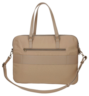 BOLSO PORTAORDENADOR 2 CREMALLERAS EL POTRO COLOR BEIGE 42*35 CM. 