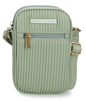 PORTAMOVIL BANDOLERA PEPE JEANS AURORA VERDE 24*15 CM.