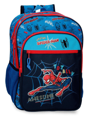 MOCHILA ESCOLAR 42 CM 2 CREMALLERAS SPIDERMAN TOTALLY