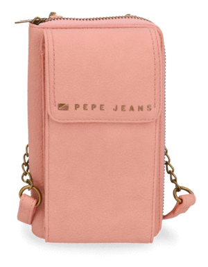 BANDOLERA PORTAMOVIL Y TARJETAS PEPE JEANS DIANE ROSA 1*10 CM.