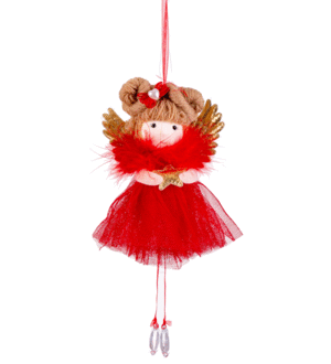 COLGANTE NAVIDEÑO ANGEL TEJIDO 20*13 CM.