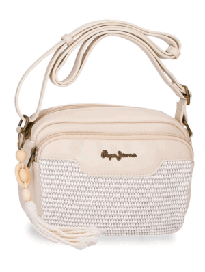 BOLSO BANDOLERA BEIGE PEPE JEANS 23 X 13 CM
