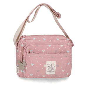 BOLSO ROSA DOS CREMALLERAS MICKEY DIENEY ENSO ROSA 26*18 CM