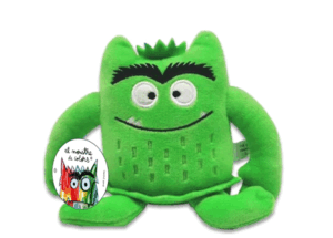 MONSTRUO DE COLORES PELUCHE VERDE 15 CM CALMA