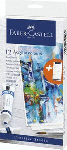 PINTURA ACRILICA 12 TUBOS DE 20 ML. FABER-CASTELL
